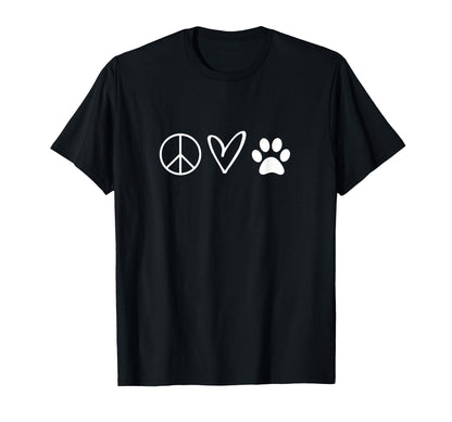 Funny Peace Sign Heart Paw T Shirts T-Shirt - Aesthetic Graphic for Adults - T-Shirt, Sweatshirt, Hoodie