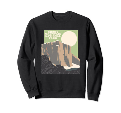 Rocky Mountain National Park Peak Sweatshirt - Aesthetic Graphic Men Women - T-Shirt, Sweatshirt, Hoodie
