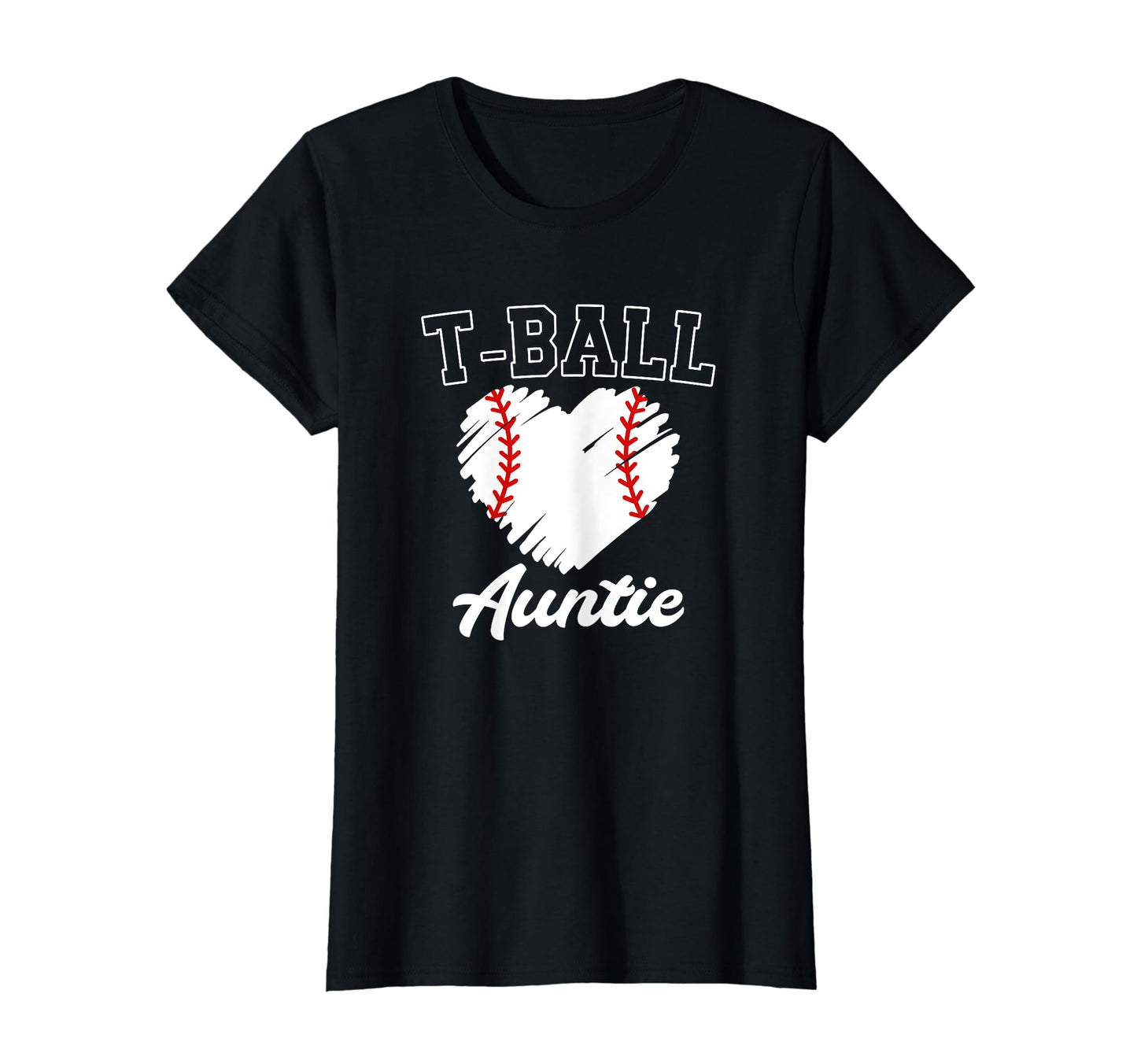 T Ball Auntie Ball Game Day Baseball T-Shirt - Casual Everyday Wear Unisex - T-Shirt, Sweatshirt, Hoodie