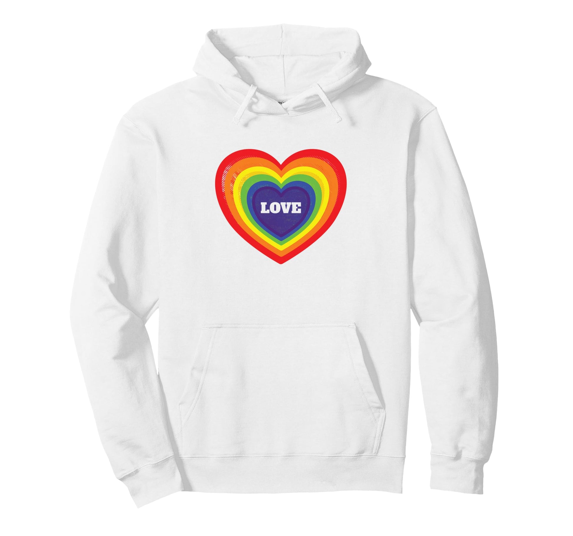 Lgbt Rainbow Pride Gay Love Heart Hoodie - Fun Novelty Design Unisex - T-Shirt, Sweatshirt, Hoodie