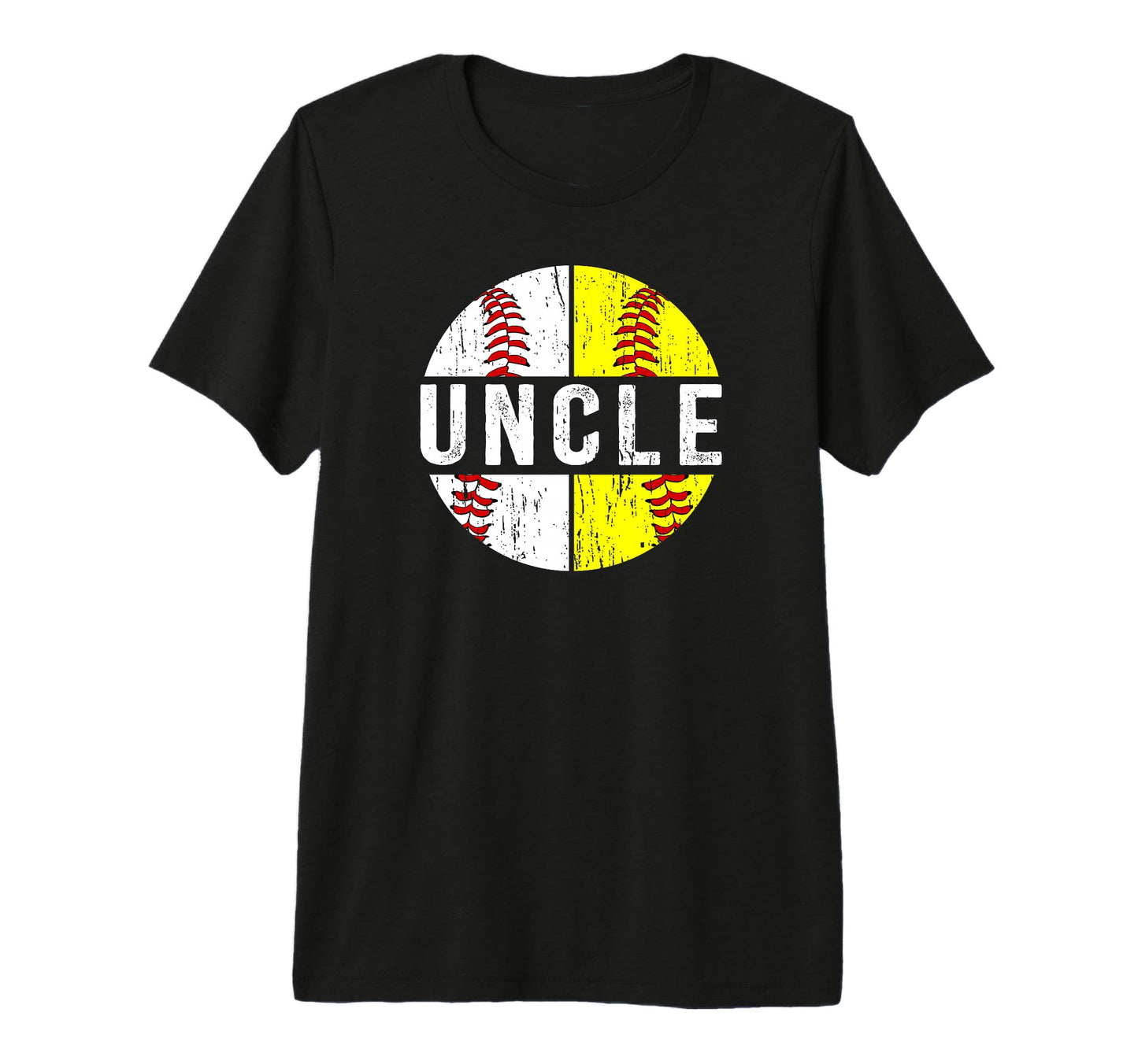 Mens Softball Baseball Uncle T-Shirt - Fun Novelty Design for Adults - T-Shirt, Sweatshirt, Hoodie
