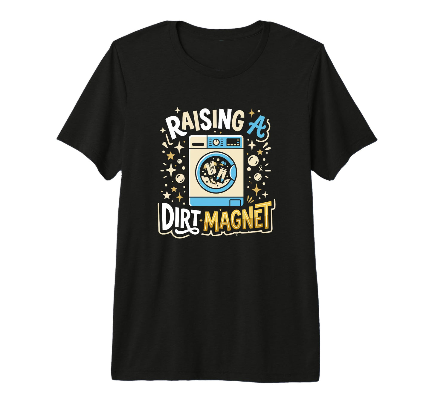 Raising Dirt Magnet Baseball Mom Tri T-Shirt - Minimalist Print for Adults - T-Shirt, Sweatshirt, Hoodie