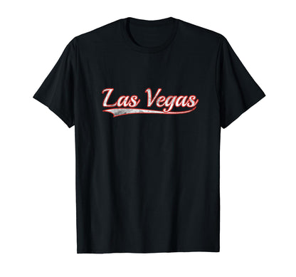 Las Vegas Varsity Distressed Throwback T-Shirt - Novelty Apparel Unisex - T-Shirt, Sweatshirt, Hoodie