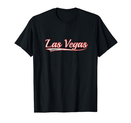 Las Vegas Varsity Distressed Throwback T-Shirt - Novelty Apparel Unisex - T-Shirt, Sweatshirt, Hoodie