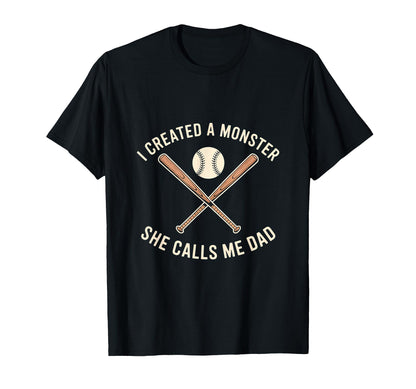 I Created Monster She Calls Me Dad T-Shirt - Aesthetic Graphic Unisex - T-Shirt, Sweatshirt, Hoodie