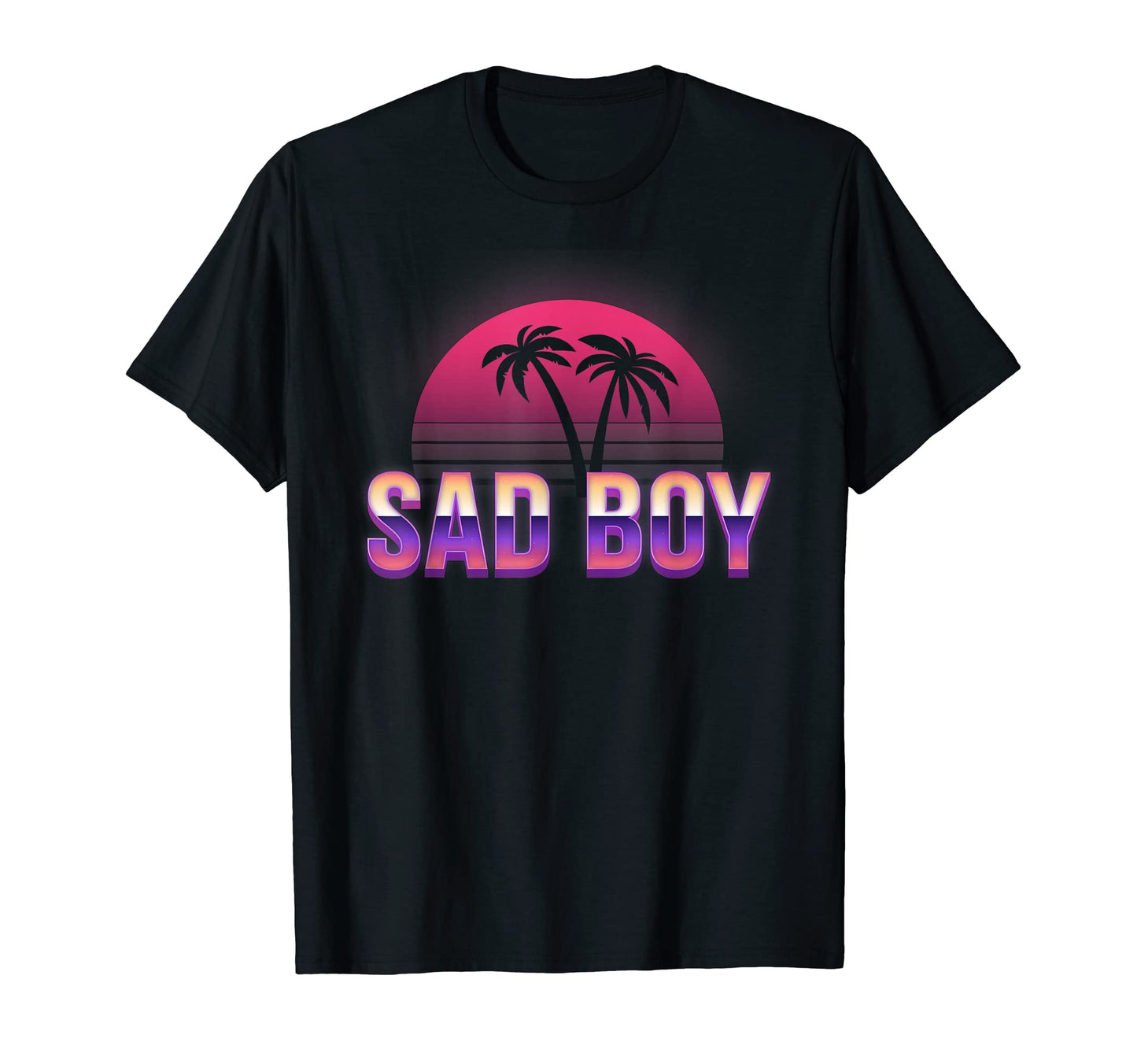 Sad Vaporwave Palm Trees Beach Lover T-Shirt - Streetwear Style Unisex - T-Shirt, Sweatshirt, Hoodie