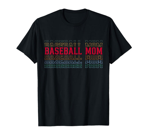 Baseball Mom Funny Layered Text T-Shirt - Custom Art Print Men Women - T-Shirt, Sweatshirt, Hoodie