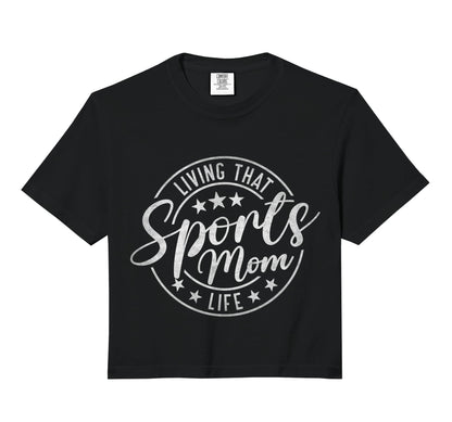Living That Sports Mom Life Sweatshirt - Aesthetic Graphic for Adults - T-Shirt, Sweatshirt, Hoodie