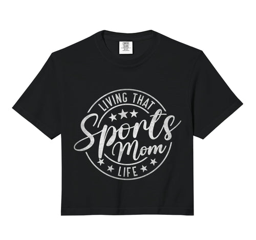 Living That Sports Mom Life Sweatshirt - Aesthetic Graphic for Adults - T-Shirt, Sweatshirt, Hoodie