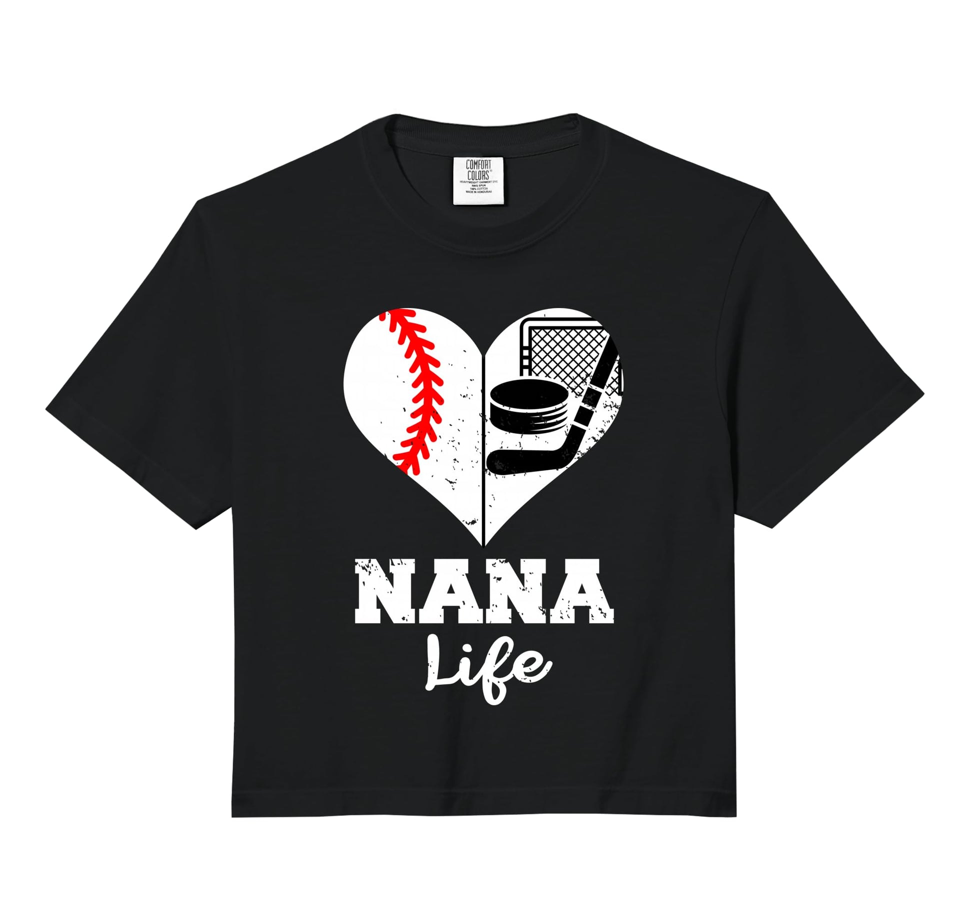 Nana Life Heart Funny Baseball Hockey Nana Hoodie - Trendy Graphic Unisex - T-Shirt, Sweatshirt, Hoodie