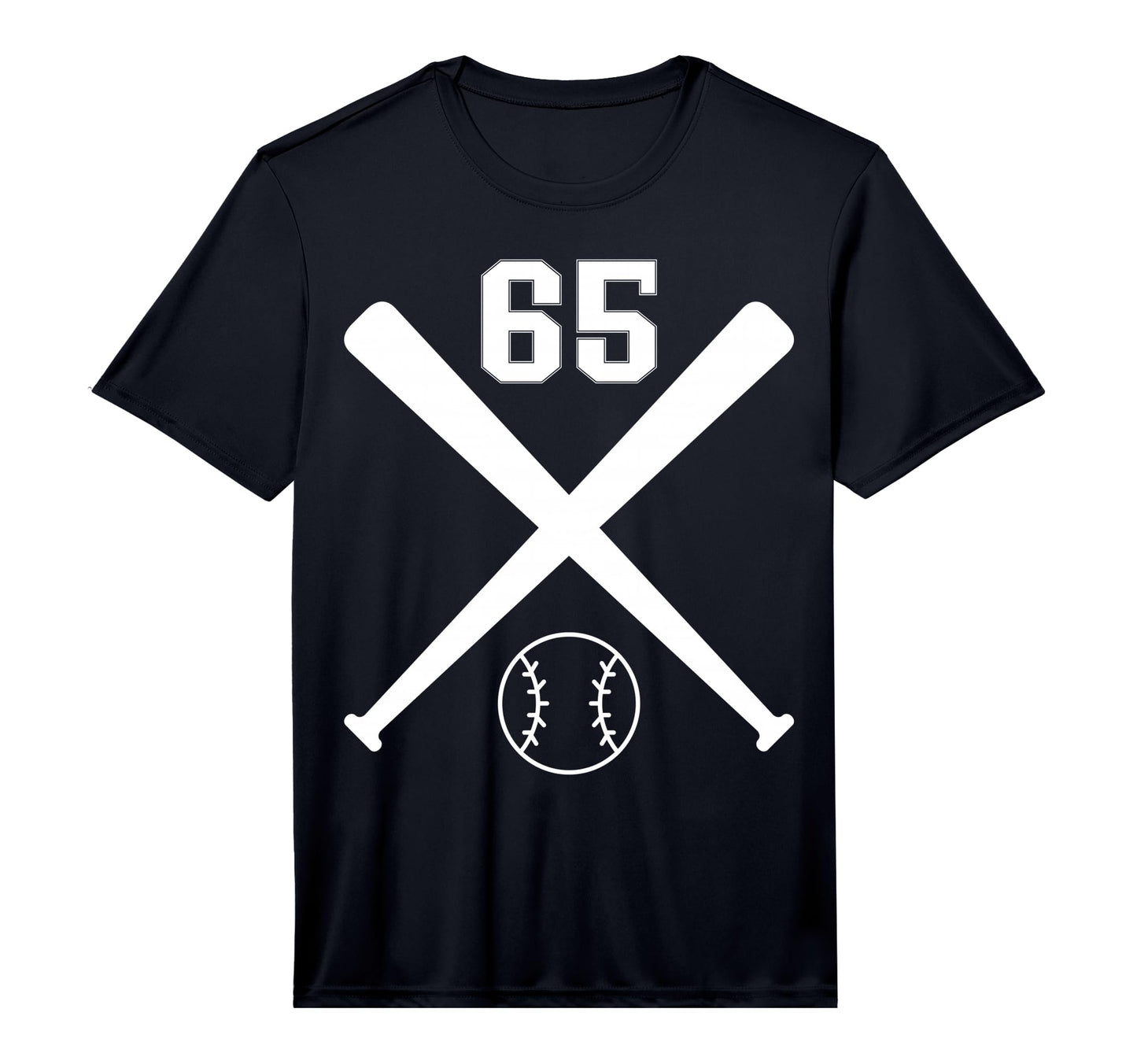 Baseball Softball Number 65 T-Shirt - Minimalist Print Men Women - T-Shirt, Sweatshirt, Hoodie