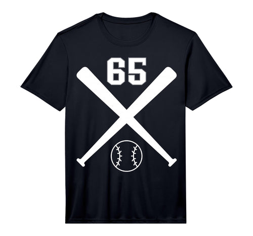 Baseball Softball Number 65 T-Shirt - Minimalist Print Men Women - T-Shirt, Sweatshirt, Hoodie