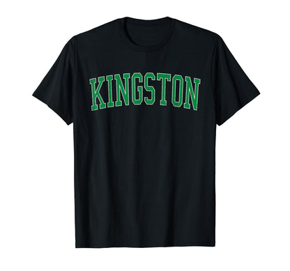 Kingston Ny Distressed Green Varsity T-Shirt - Aesthetic Graphic for Adults - T-Shirt, Sweatshirt, Hoodie