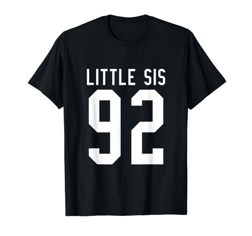 Number 92 Little Sis Biggest Fan T-Shirt - Minimalist Print for Adults - T-Shirt, Sweatshirt, Hoodie
