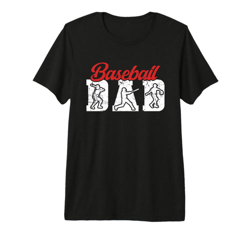 Mens Baseball Dad Proud Baseball Player T-Shirt - Minimalist Print Unisex - T-Shirt, Sweatshirt, Hoodie