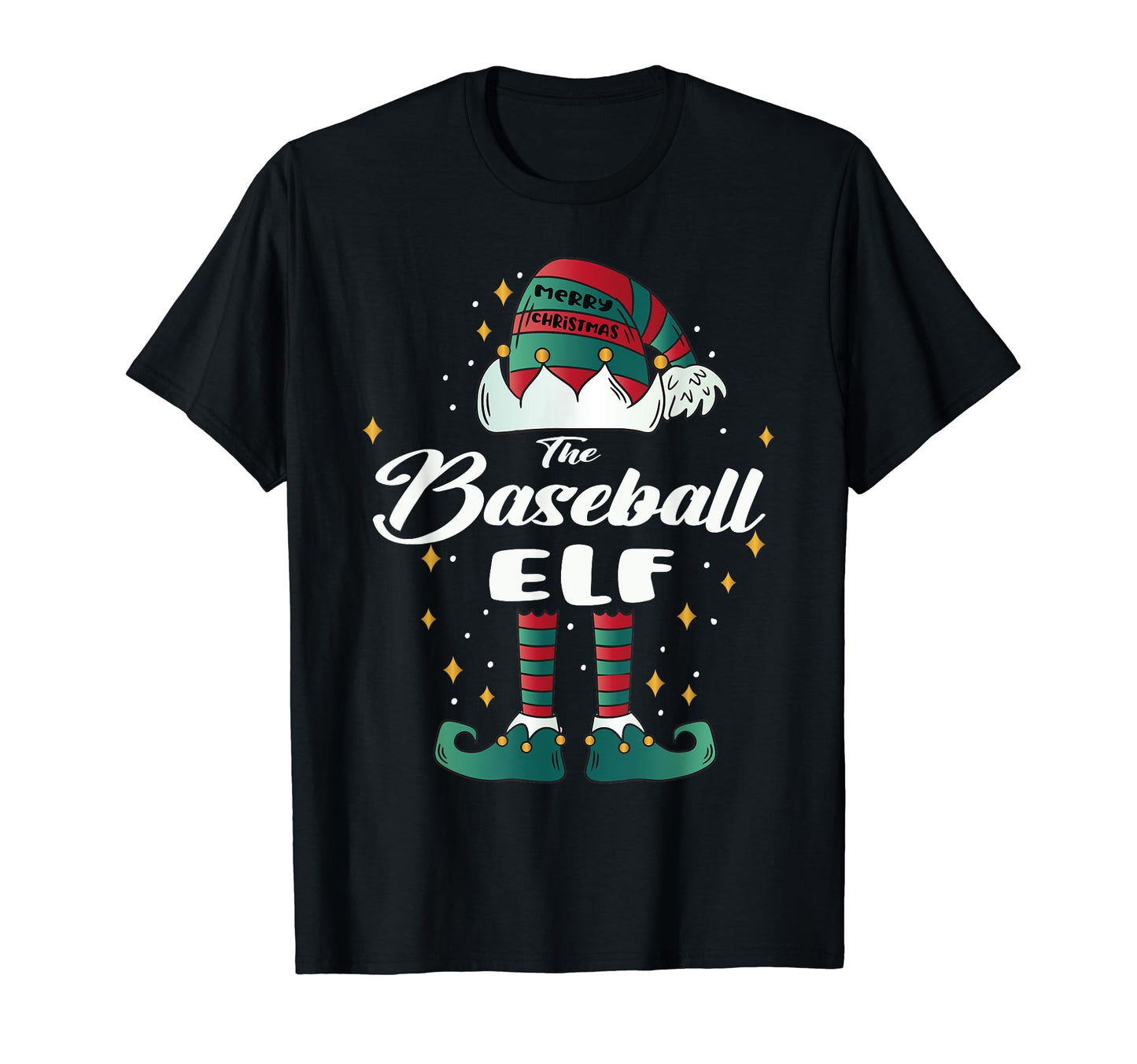 Baseball Elf Funny Family T-Shirt - Fun Novelty Design Men Women - T-Shirt, Sweatshirt, Hoodie