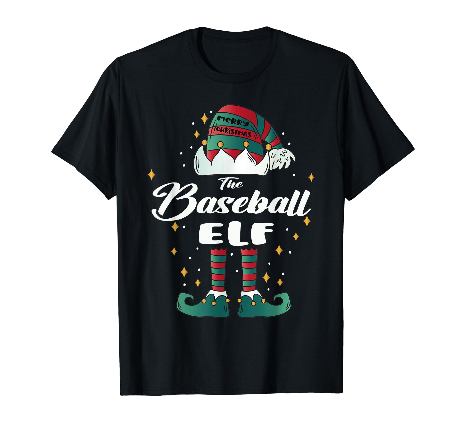 Baseball Elf Funny Family T-Shirt - Fun Novelty Design Men Women - T-Shirt, Sweatshirt, Hoodie