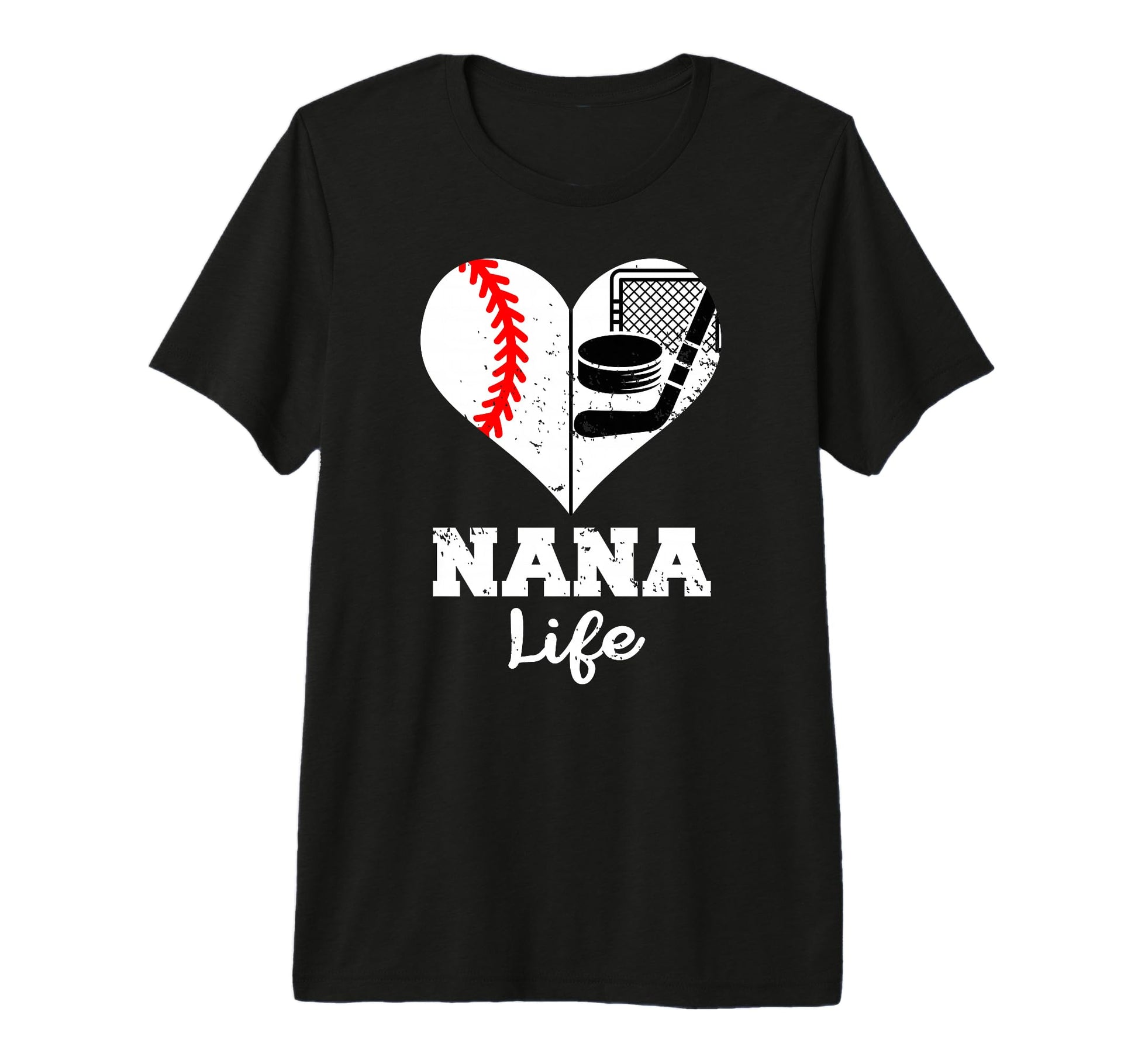 Nana Life Heart Funny Baseball T-Shirt - Casual Everyday Wear Men Women - T-Shirt, Sweatshirt, Hoodie