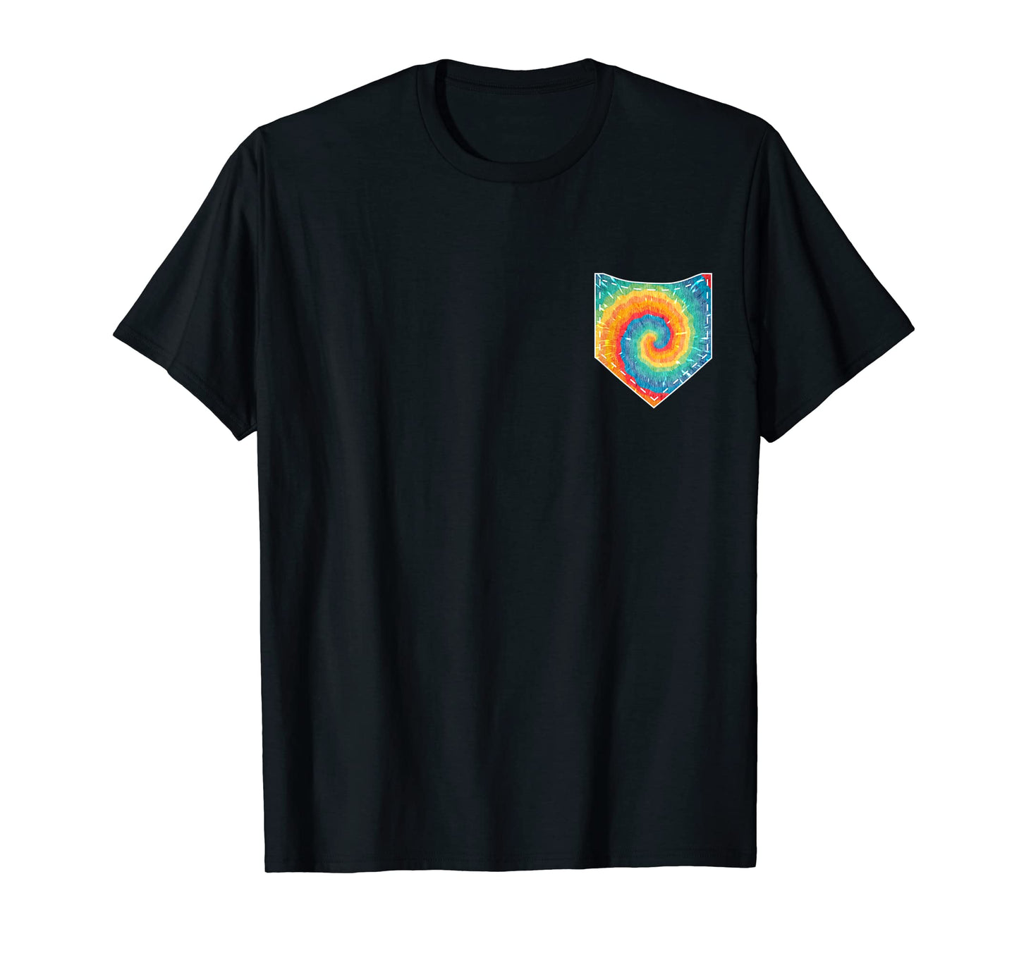 Rainbow Spiral Pocket Tie Dye T-Shirt - Novelty Apparel for Adults - T-Shirt, Sweatshirt, Hoodie