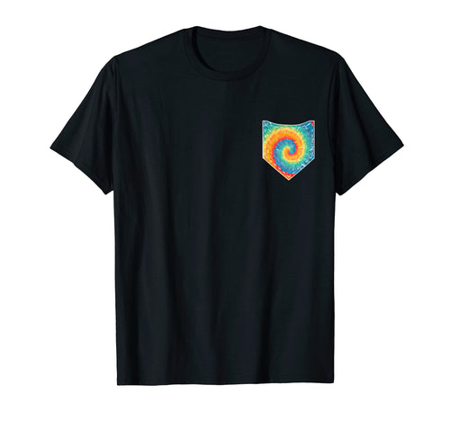 Rainbow Spiral Pocket Tie Dye T-Shirt - Novelty Apparel for Adults - T-Shirt, Sweatshirt, Hoodie