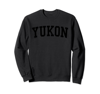 Yukon Ok Distressed Black Varsity Sweatshirt - Casual Everyday Wear Unisex - T-Shirt, Sweatshirt, Hoodie