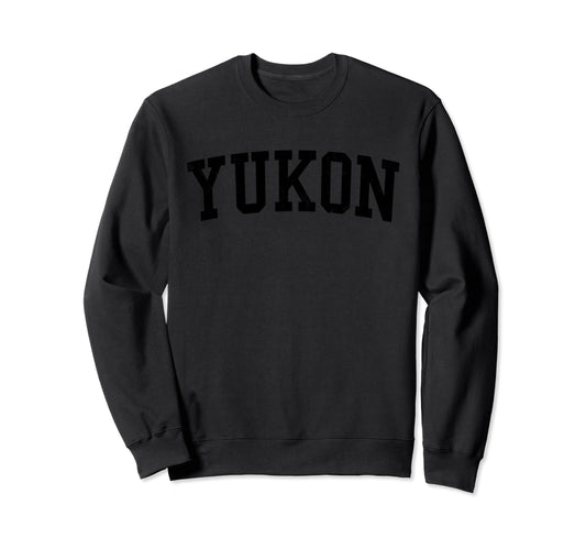 Yukon Ok Distressed Black Varsity Sweatshirt - Casual Everyday Wear Unisex - T-Shirt, Sweatshirt, Hoodie