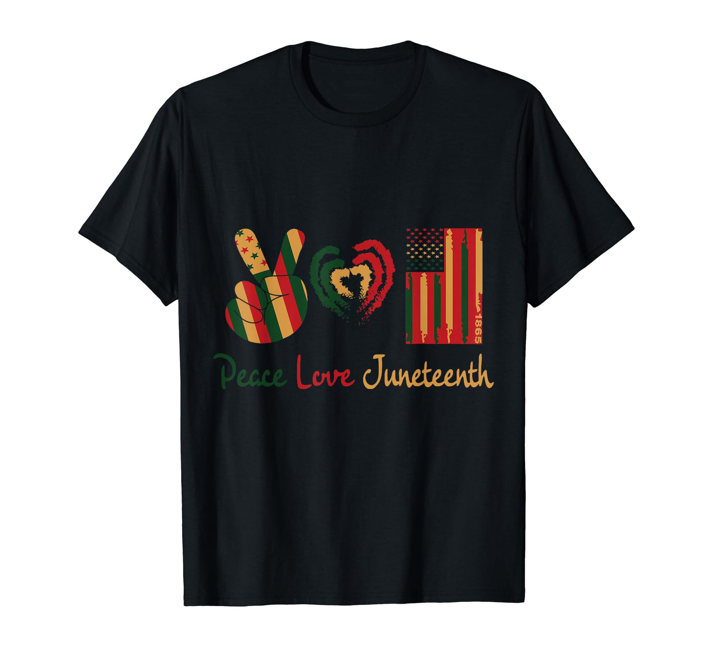 Peace Love Juneteenth Sweatshirt - Unique Graphic Men Women - T-Shirt, Sweatshirt, Hoodie