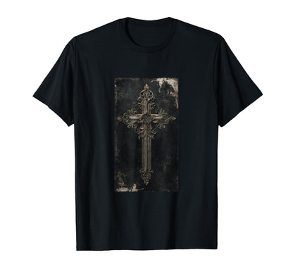 Gothic Cross Grunge Aesthetic Y2K Goth T-Shirt - Graphic Print Men Women - T-Shirt, Sweatshirt, Hoodie