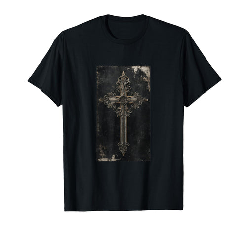 Gothic Cross Grunge Aesthetic Y2K Goth T-Shirt - Graphic Print Men Women - T-Shirt, Sweatshirt, Hoodie