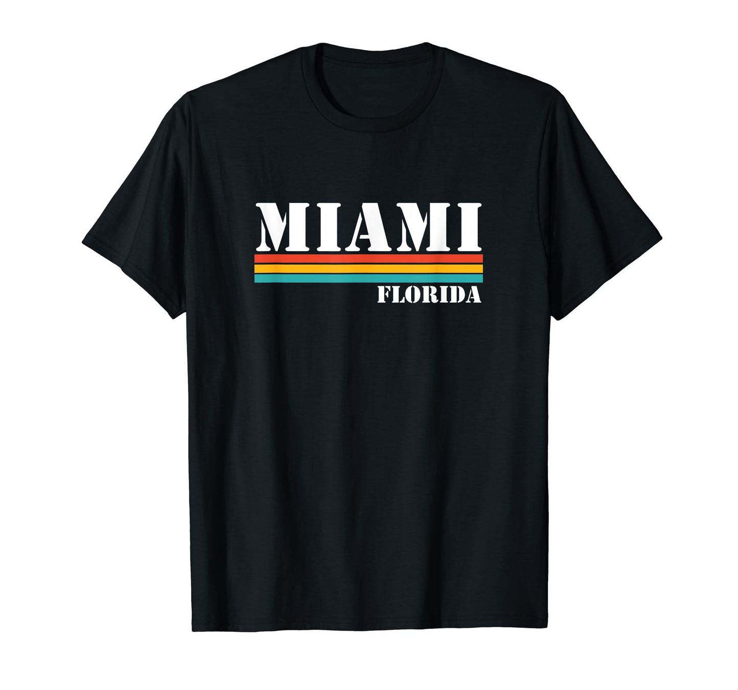Miami Florida Stripes T-Shirt - Fun Novelty Design for Adults - T-Shirt, Sweatshirt, Hoodie