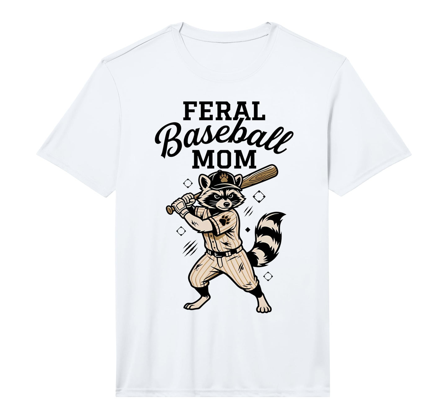 Mens Raccoon Feral Baseball Mom T-Shirt - Casual Everyday Wear Unisex - T-Shirt, Sweatshirt, Hoodie