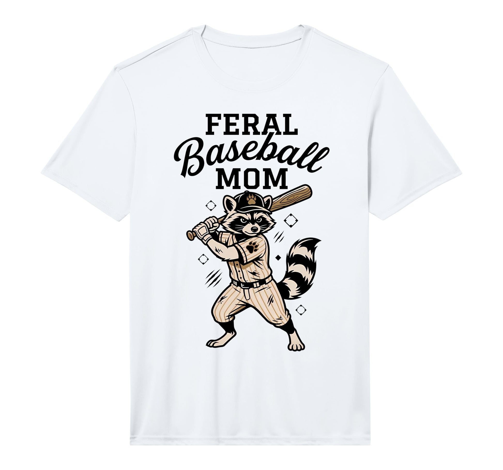 Mens Raccoon Feral Baseball Mom T-Shirt - Casual Everyday Wear Unisex - T-Shirt, Sweatshirt, Hoodie
