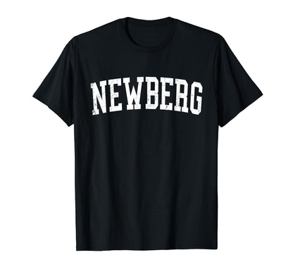 Newberg Or Distressed White Varsity T-Shirt - Streetwear Style for Adults - T-Shirt, Sweatshirt, Hoodie