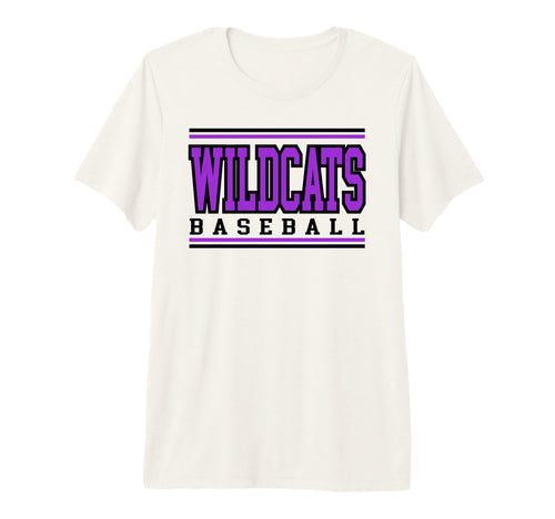 Wildcats Baseball Mom Game Day Purple T-Shirt - Unique Graphic Unisex - T-Shirt, Sweatshirt, Hoodie
