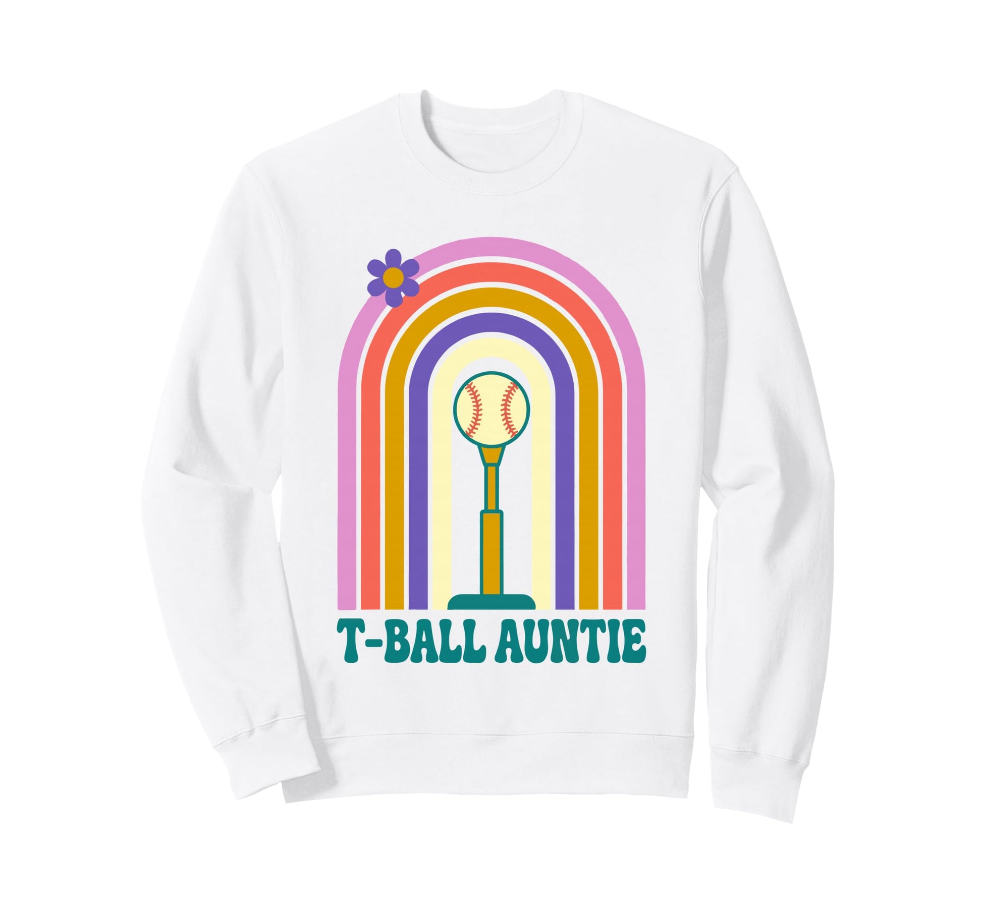 Funny T Ball Auntie Softball Ball T Sweatshirt - Minimalist Print Unisex - T-Shirt, Sweatshirt, Hoodie