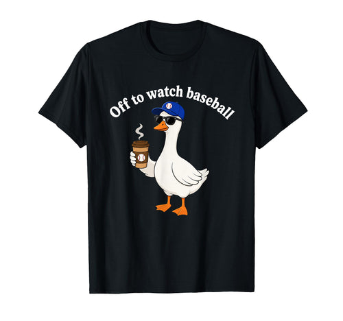 Off To Watch Baseball Funny Silly T-Shirt - Custom Art Print for Adults - T-Shirt, Sweatshirt, Hoodie