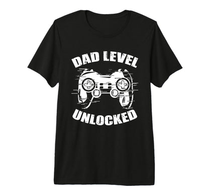 Dad Level Unlocked Gaming Controller T-Shirt - Trendy Graphic Unisex - T-Shirt, Sweatshirt, Hoodie