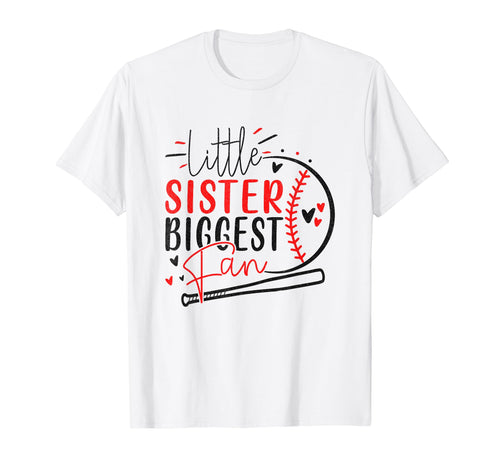 Little Sister Biggest Fan Funny T-Shirt - Minimalist Print for Adults - T-Shirt, Sweatshirt, Hoodie