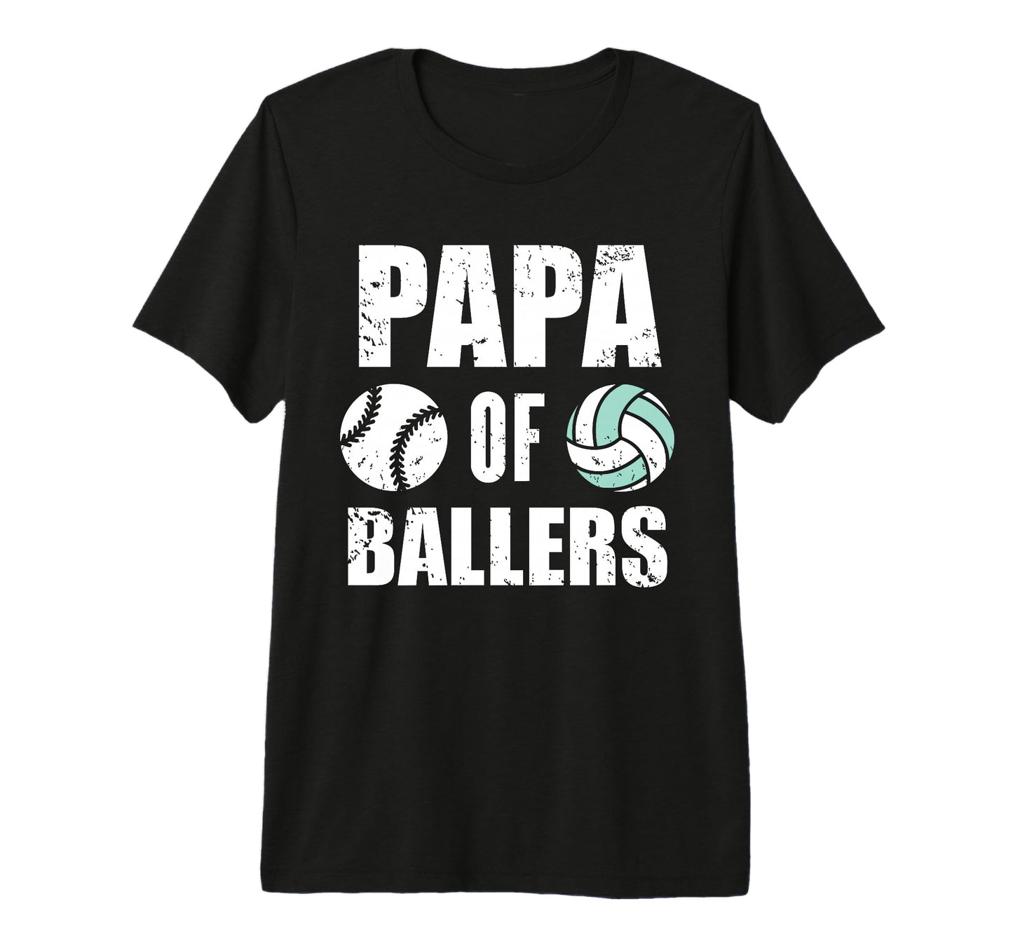 Mens Papa Ballers Funny Baseball T-Shirt - Minimalist Print Unisex - T-Shirt, Sweatshirt, Hoodie
