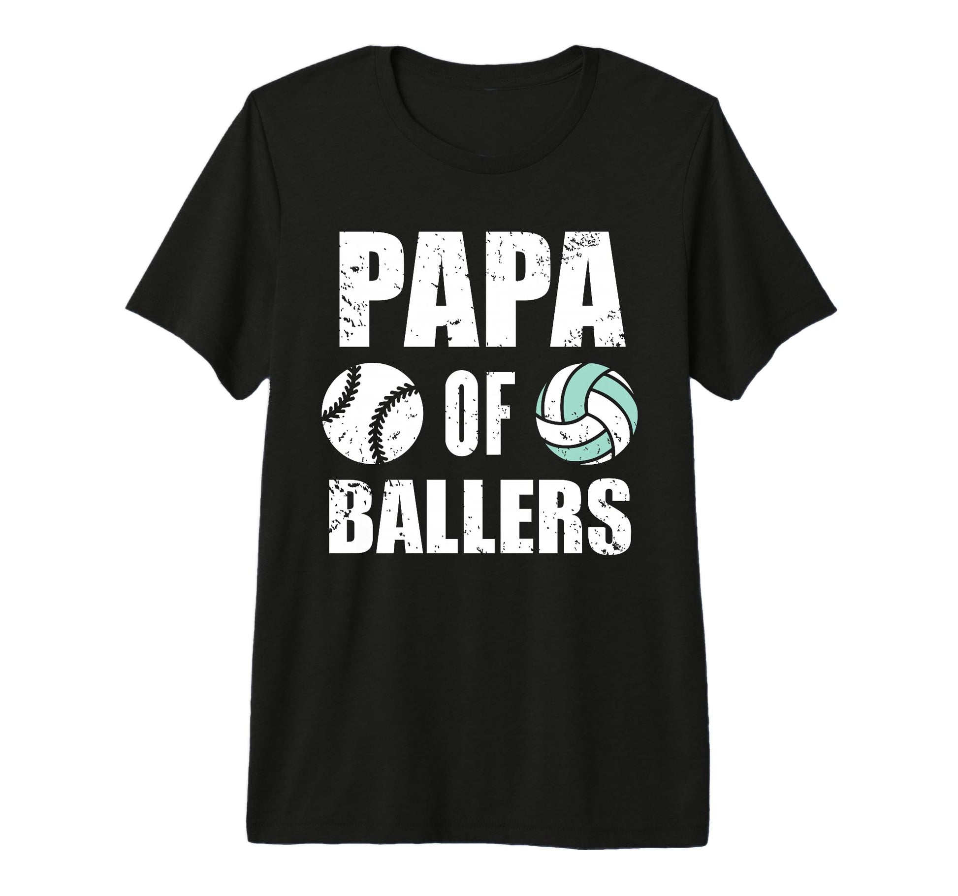Mens Papa Ballers Funny Baseball T-Shirt - Minimalist Print Unisex - T-Shirt, Sweatshirt, Hoodie