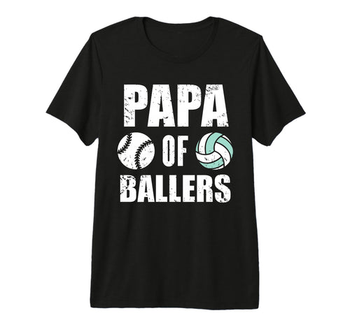Mens Papa Ballers Funny Baseball T-Shirt - Minimalist Print Unisex - T-Shirt, Sweatshirt, Hoodie