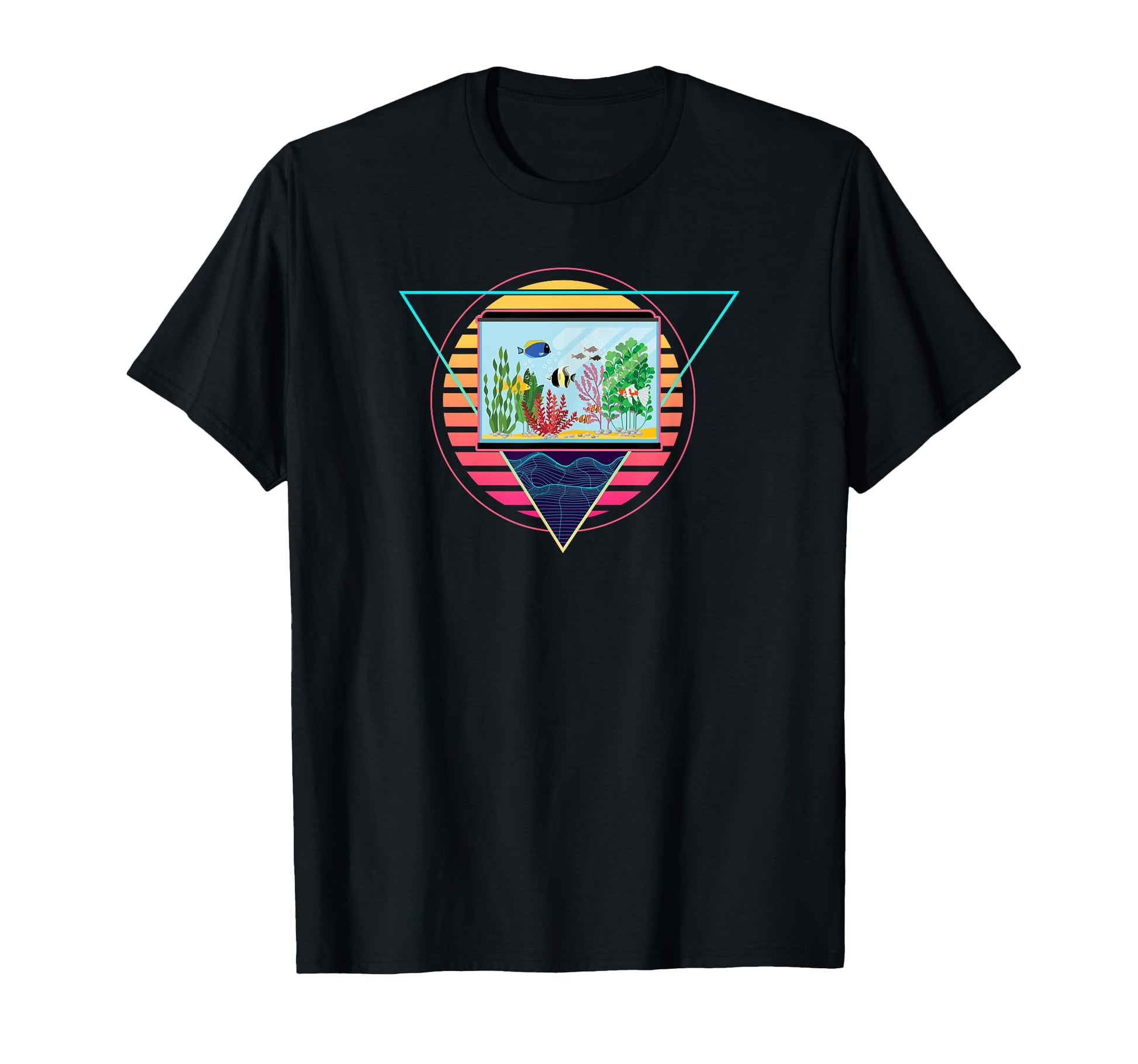 Futuristic Fish Tank Synthwave Vaporwave T-Shirt - Streetwear Style Unisex - T-Shirt, Sweatshirt, Hoodie