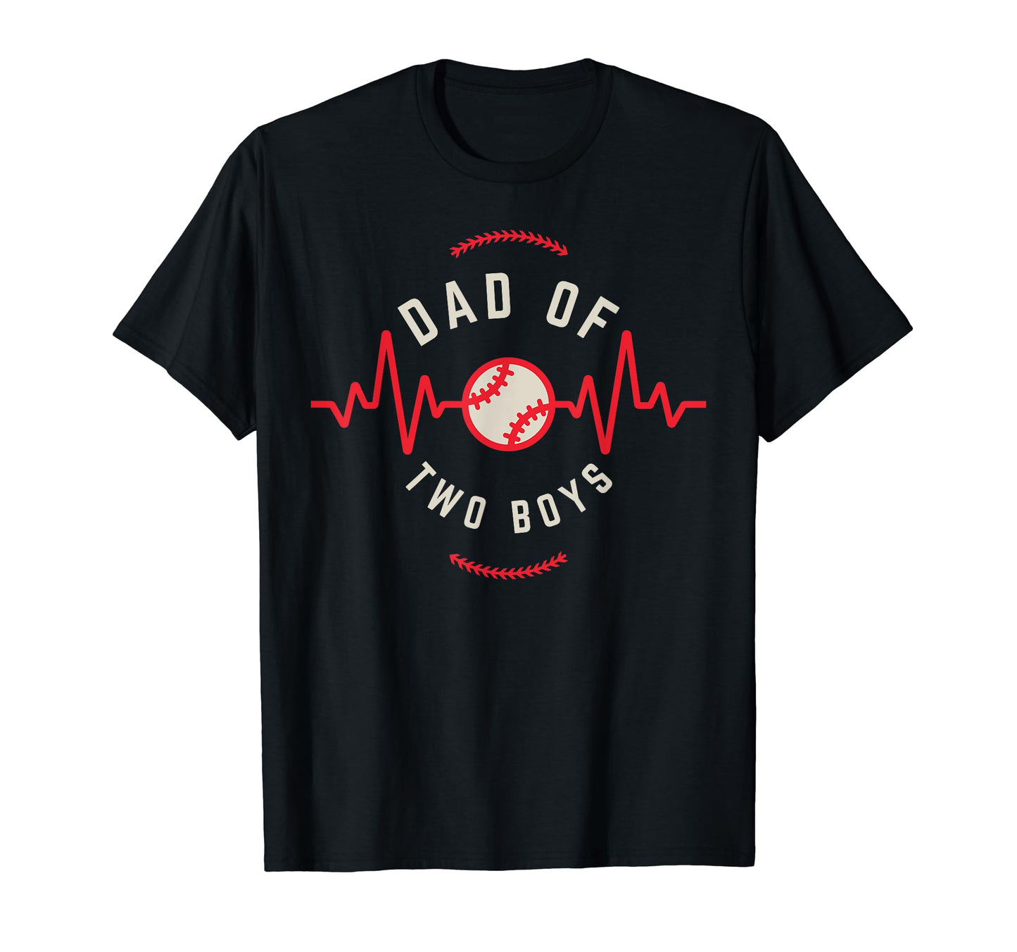 Dad Two Fathers Day Birthday Baseball T-Shirt - Unique Graphic Unisex - T-Shirt, Sweatshirt, Hoodie