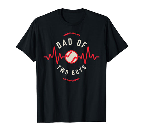 Dad Two Fathers Day Birthday Baseball T-Shirt - Unique Graphic Unisex - T-Shirt, Sweatshirt, Hoodie