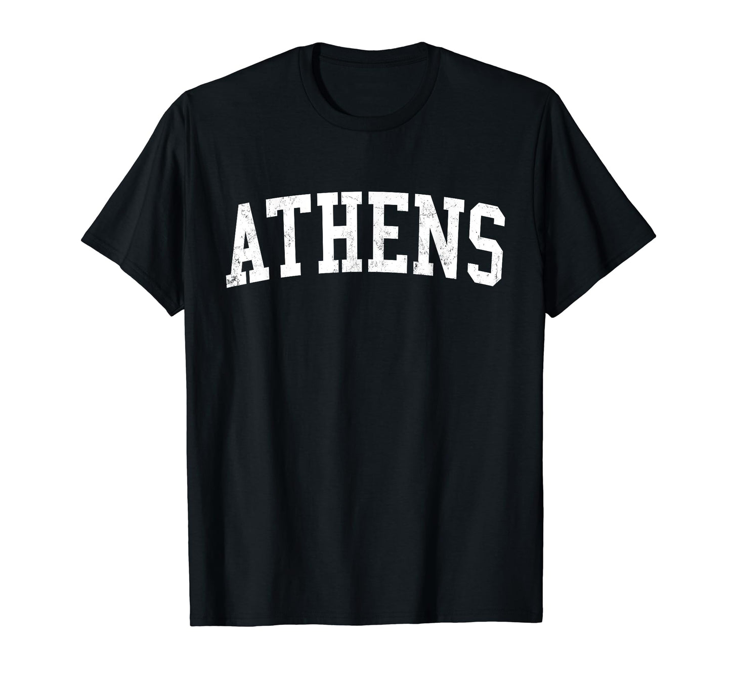 Athens Ga Distressed White Varsity T-Shirt - Unique Graphic for Adults - T-Shirt, Sweatshirt, Hoodie