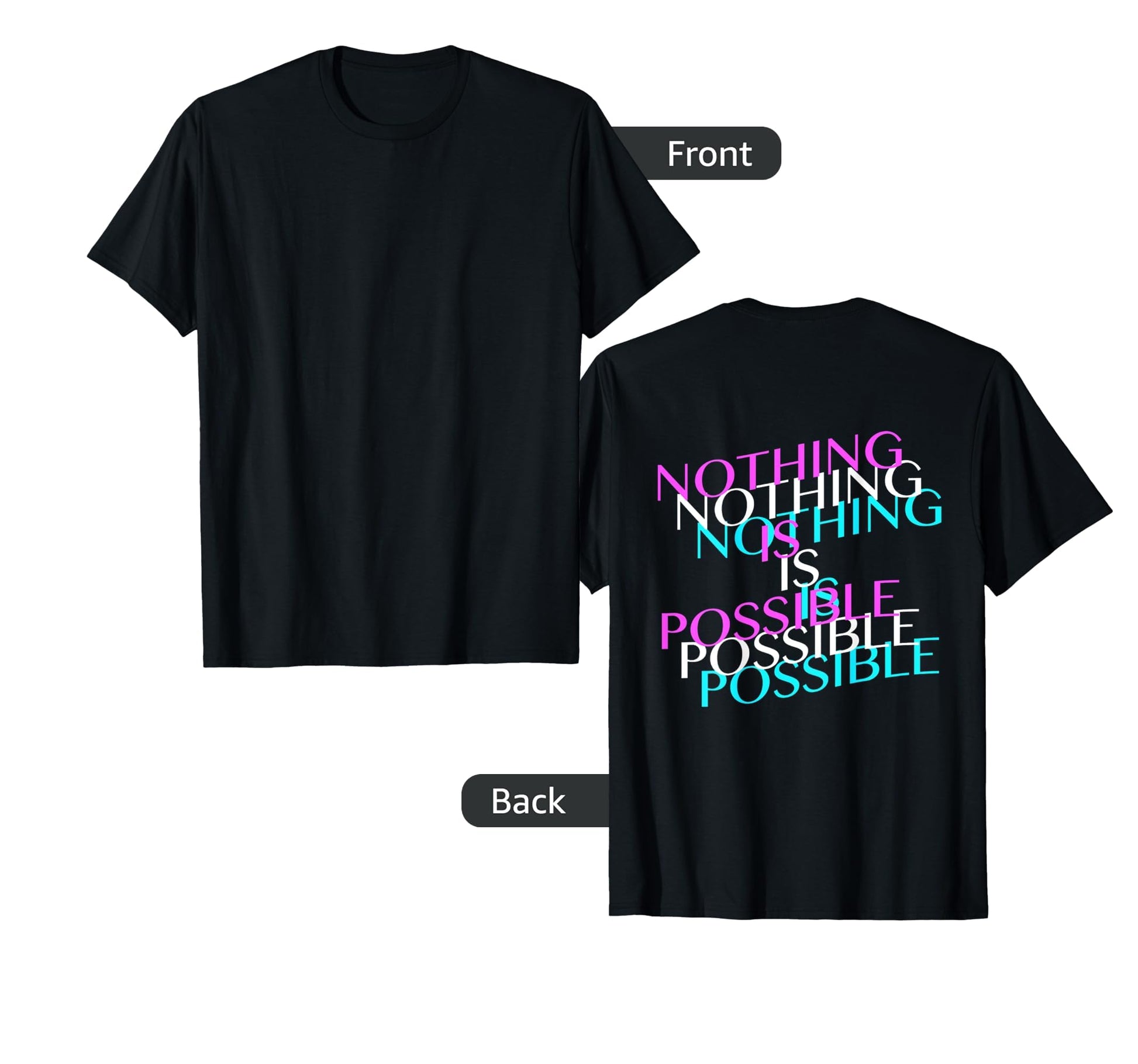 Sad Nothing Is Possible Vaporwave T-Shirt - Fun Novelty Design Unisex - T-Shirt, Sweatshirt, Hoodie