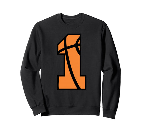 Basketball Number 1 Game Day School Sweatshirt - Graphic Print for Adults - T-Shirt, Sweatshirt, Hoodie