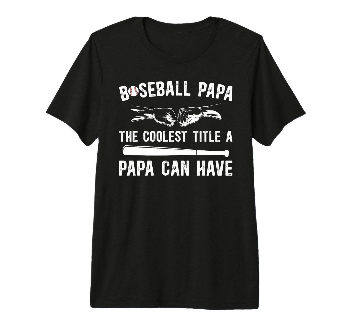 Mens Baseball Papa Coolest Title Papa T-Shirt - Graphic Print for Adults - T-Shirt, Sweatshirt, Hoodie