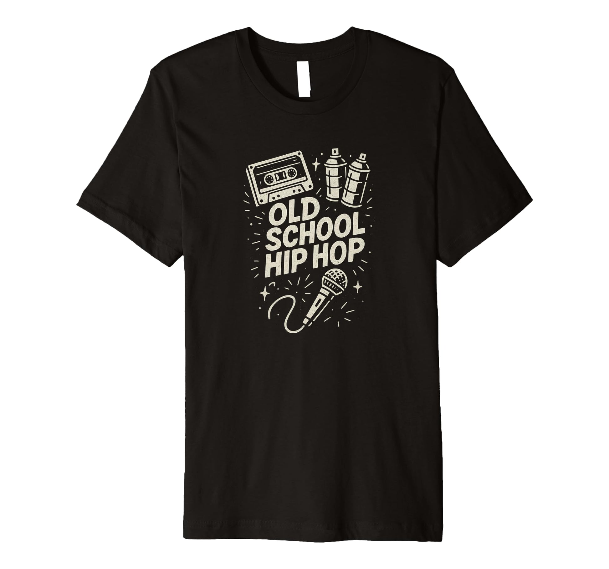 Raised Old School Hip Hop Rap Music T-Shirt - Unique Graphic for Adults - T-Shirt, Sweatshirt, Hoodie