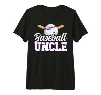 Mens Baseball Uncle Baseball Player T-Shirt - Minimalist Print Men Women - T-Shirt, Sweatshirt, Hoodie